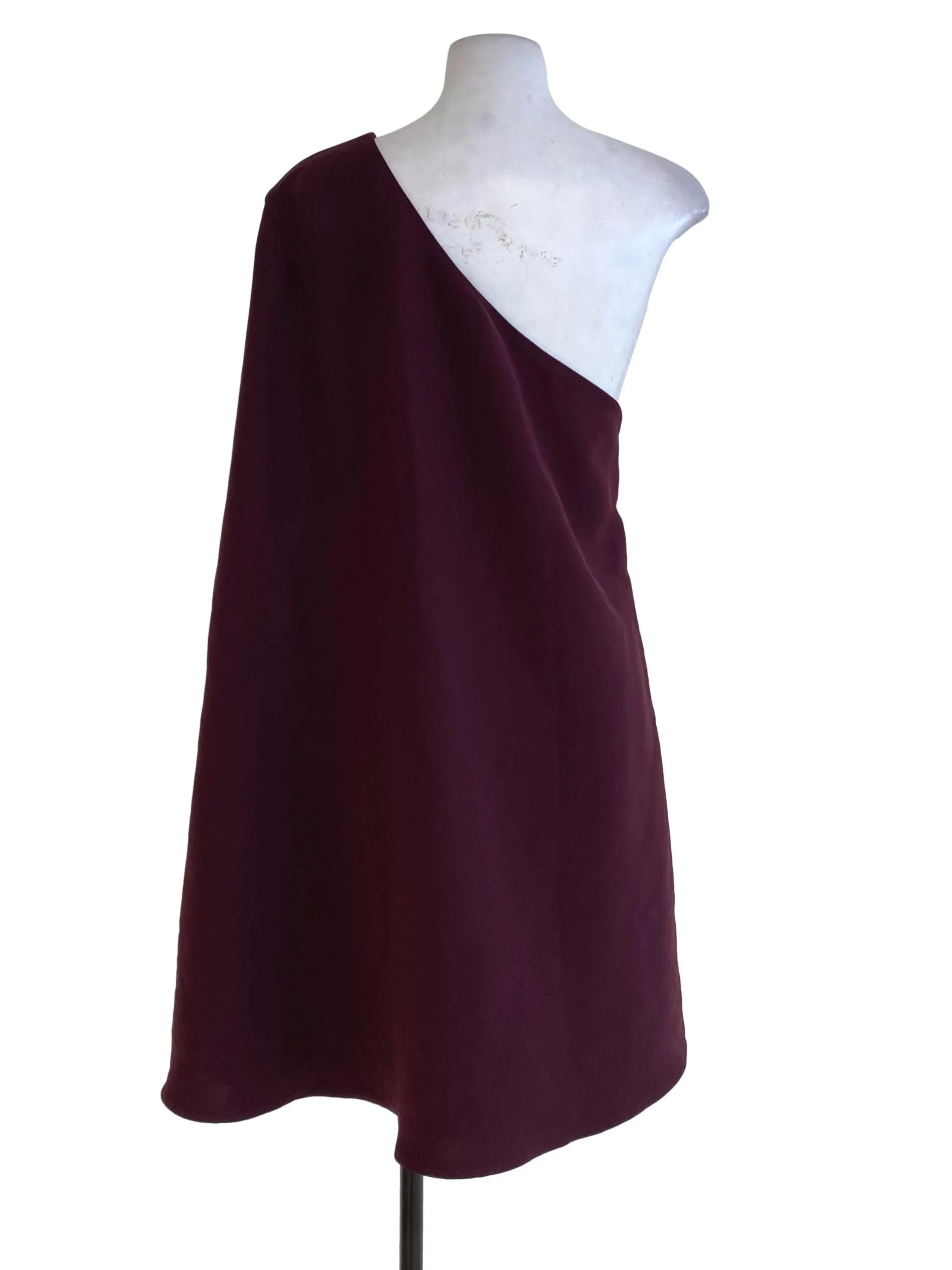 Plum One Shoulder Dress