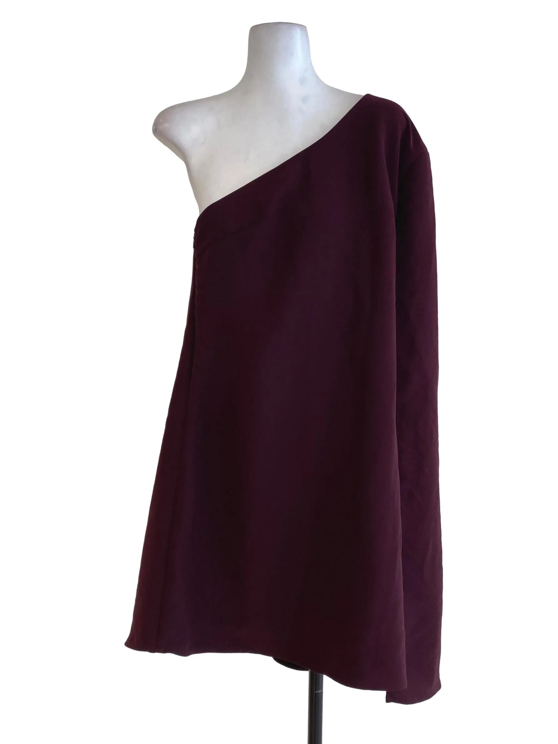 Plum One Shoulder Dress