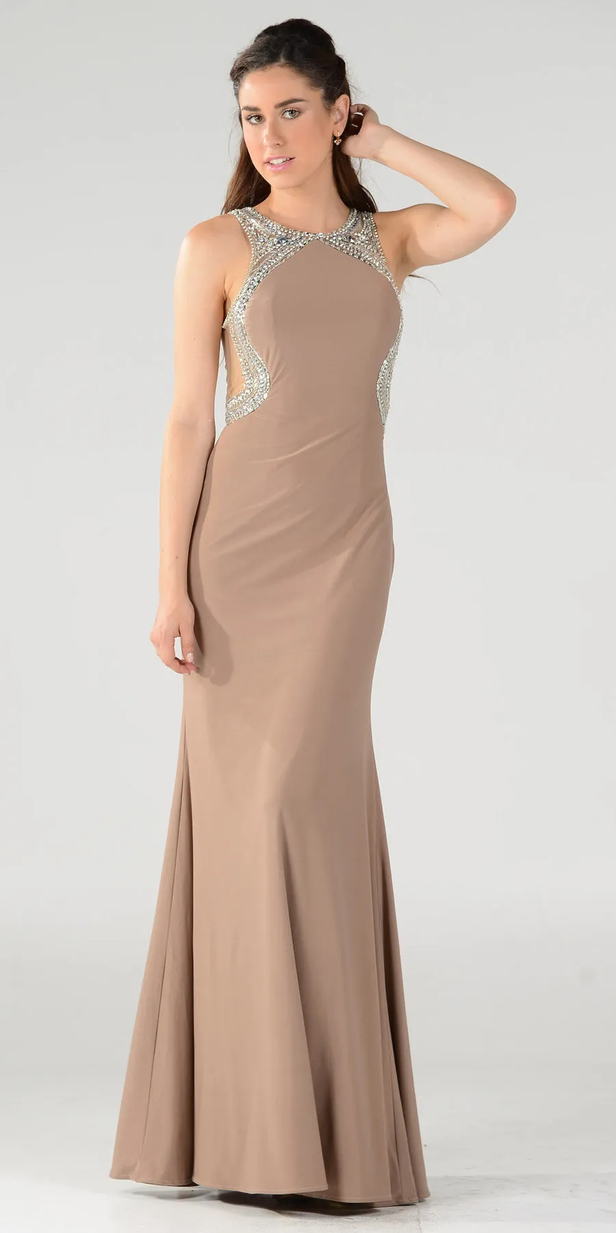 Poly USA 7192 Full Length Fitted Gown