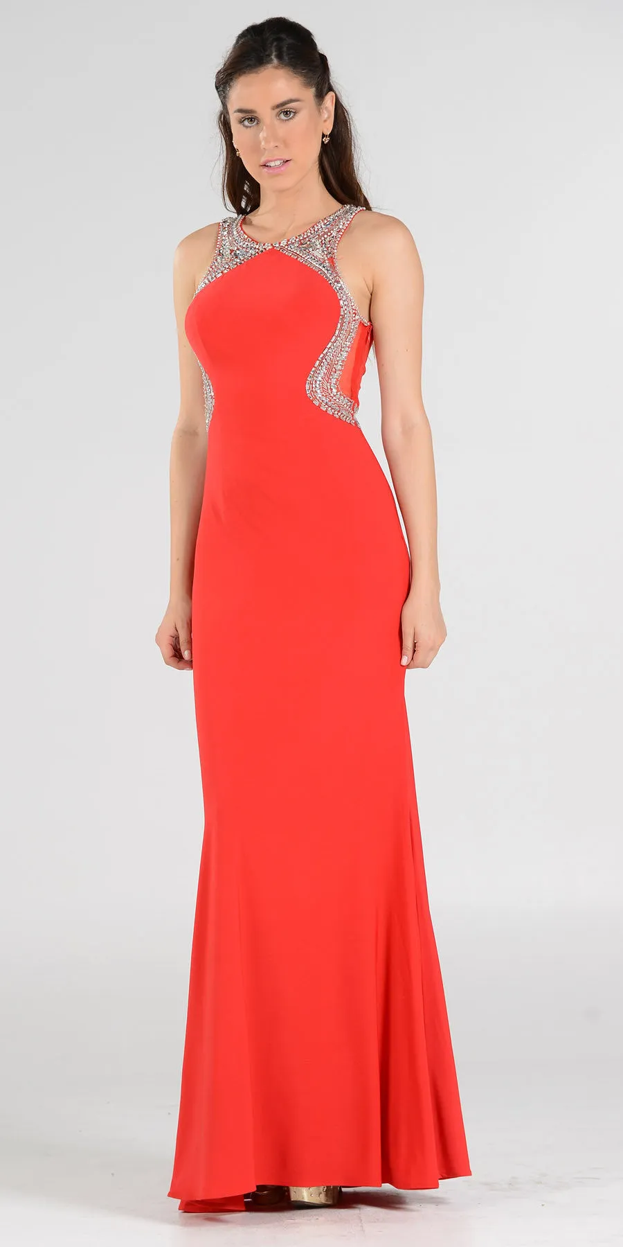 Poly USA 7192 Full Length Fitted Gown