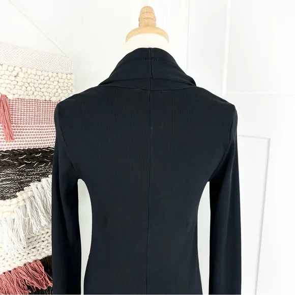 Prairie Underground Your Orbit Long Sleeve Shawl Collar Dress Black Size XS