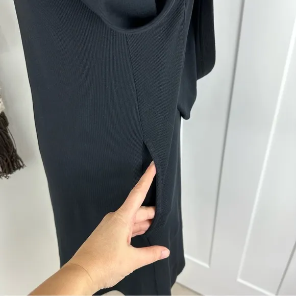 Prairie Underground Your Orbit Long Sleeve Shawl Collar Dress Black Size XS