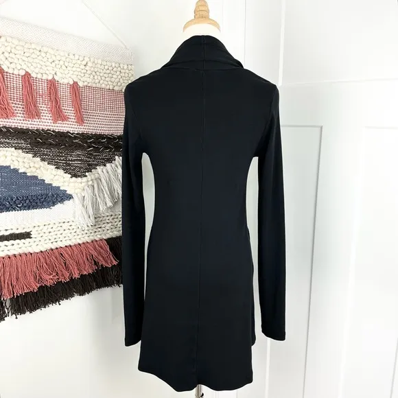 Prairie Underground Your Orbit Long Sleeve Shawl Collar Dress Black Size XS