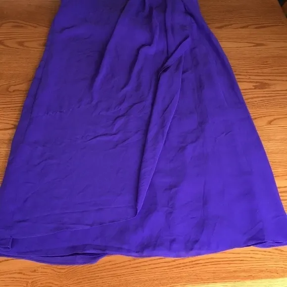 Purple one shoulder formal dress