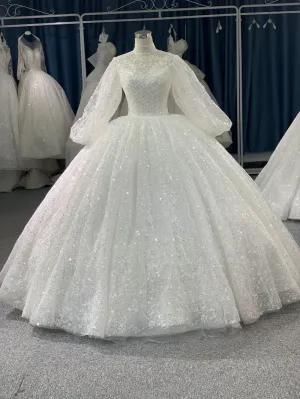 R2029 Sequin Embroider sew Layout Multi-large Wedding dress
