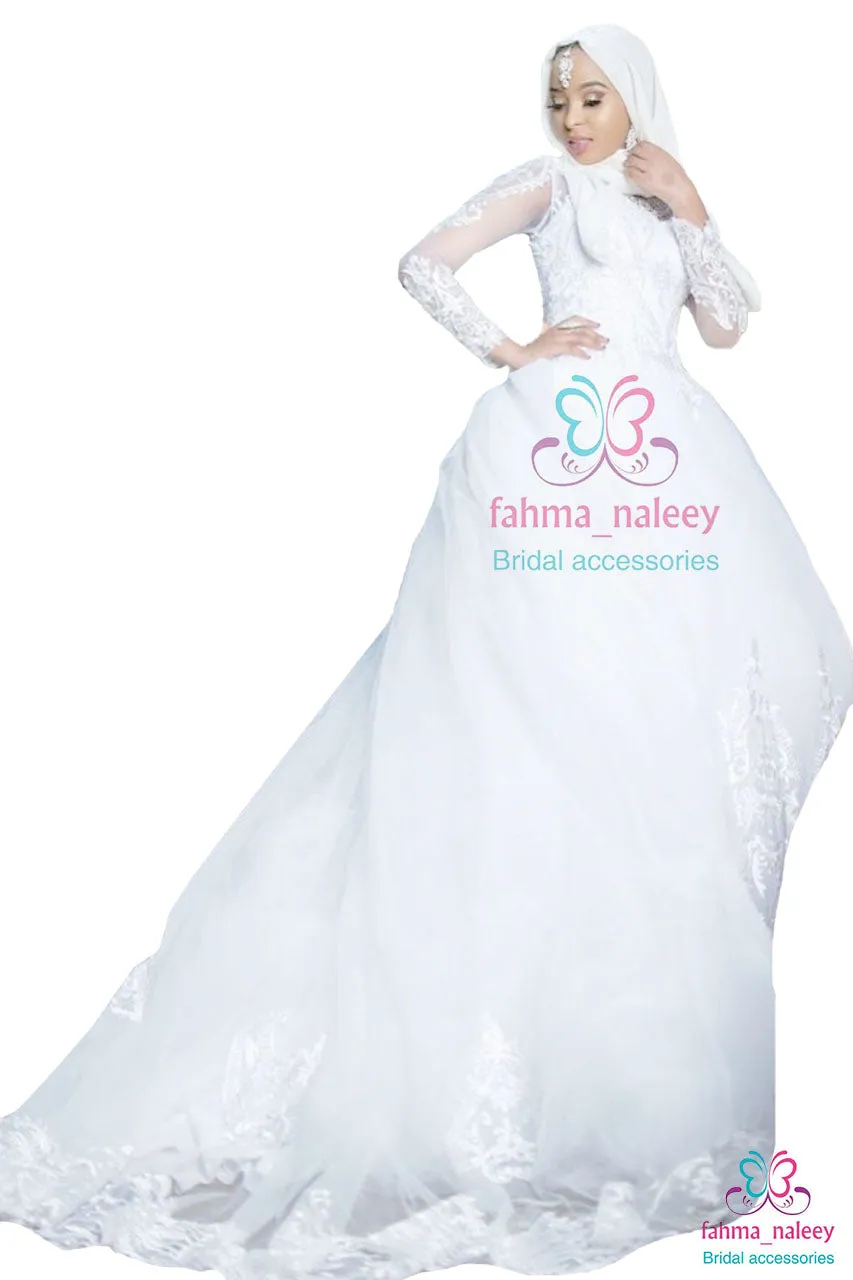 Rahma Ball Gown with Detachable Tail