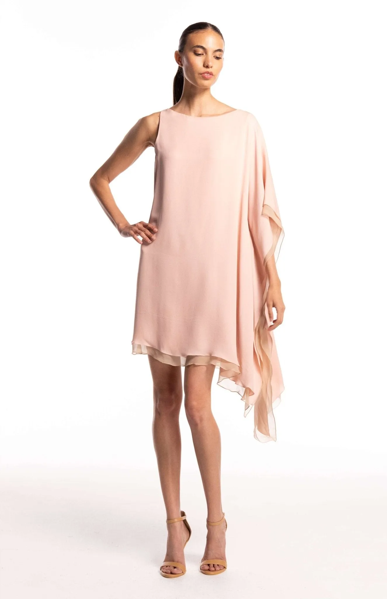 Rhea | Feminine Allure: Asymmetrical Silk Dress