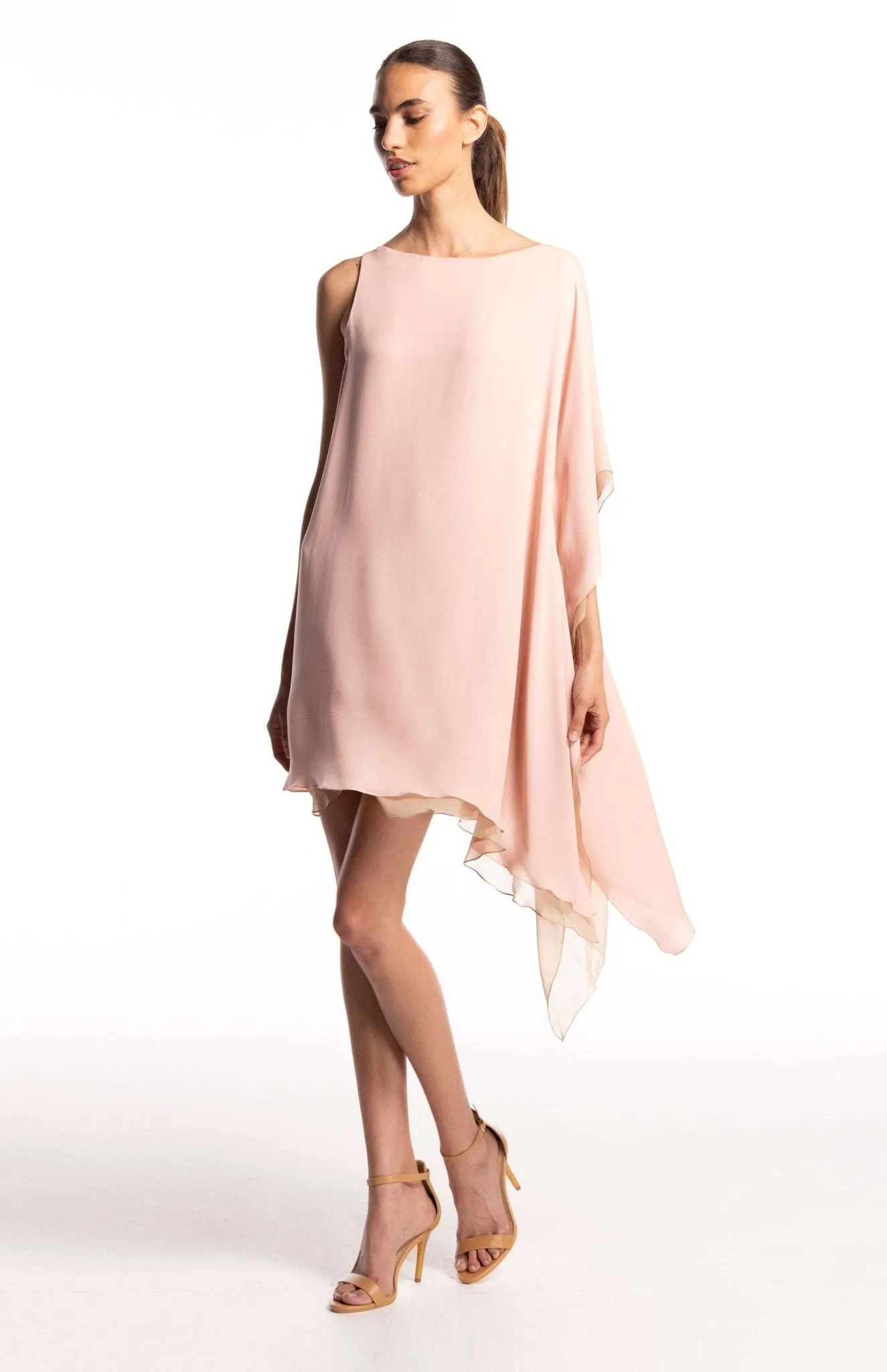 Rhea | Feminine Allure: Asymmetrical Silk Dress