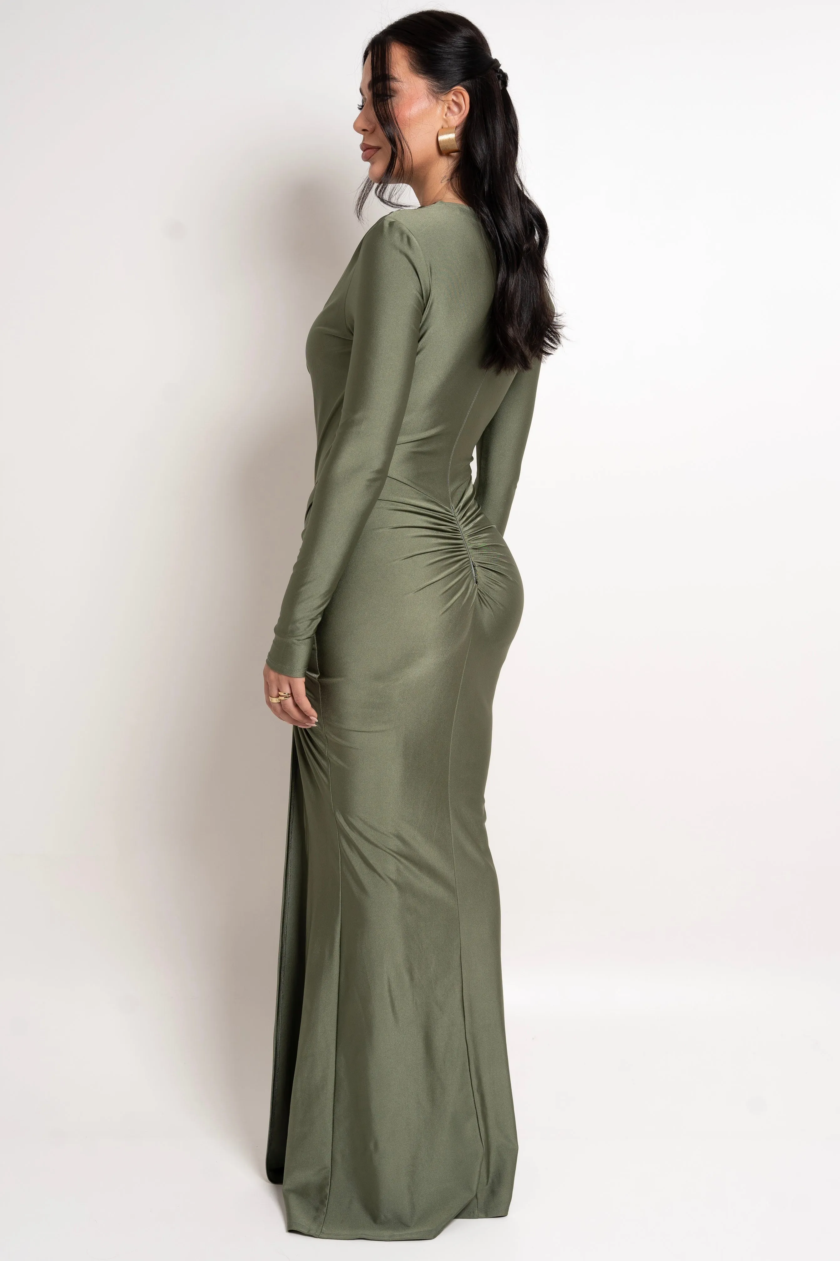 Riola Olive Dress