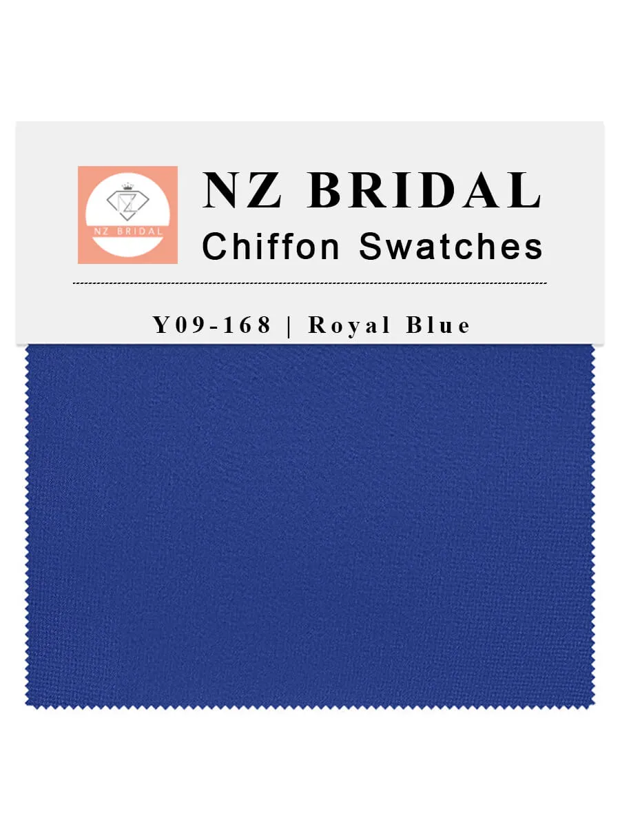 Royal Blue Fabric Swatch Samples Chiffon
