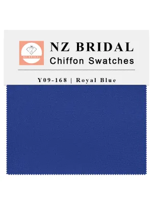 Royal Blue Fabric Swatch Samples Chiffon