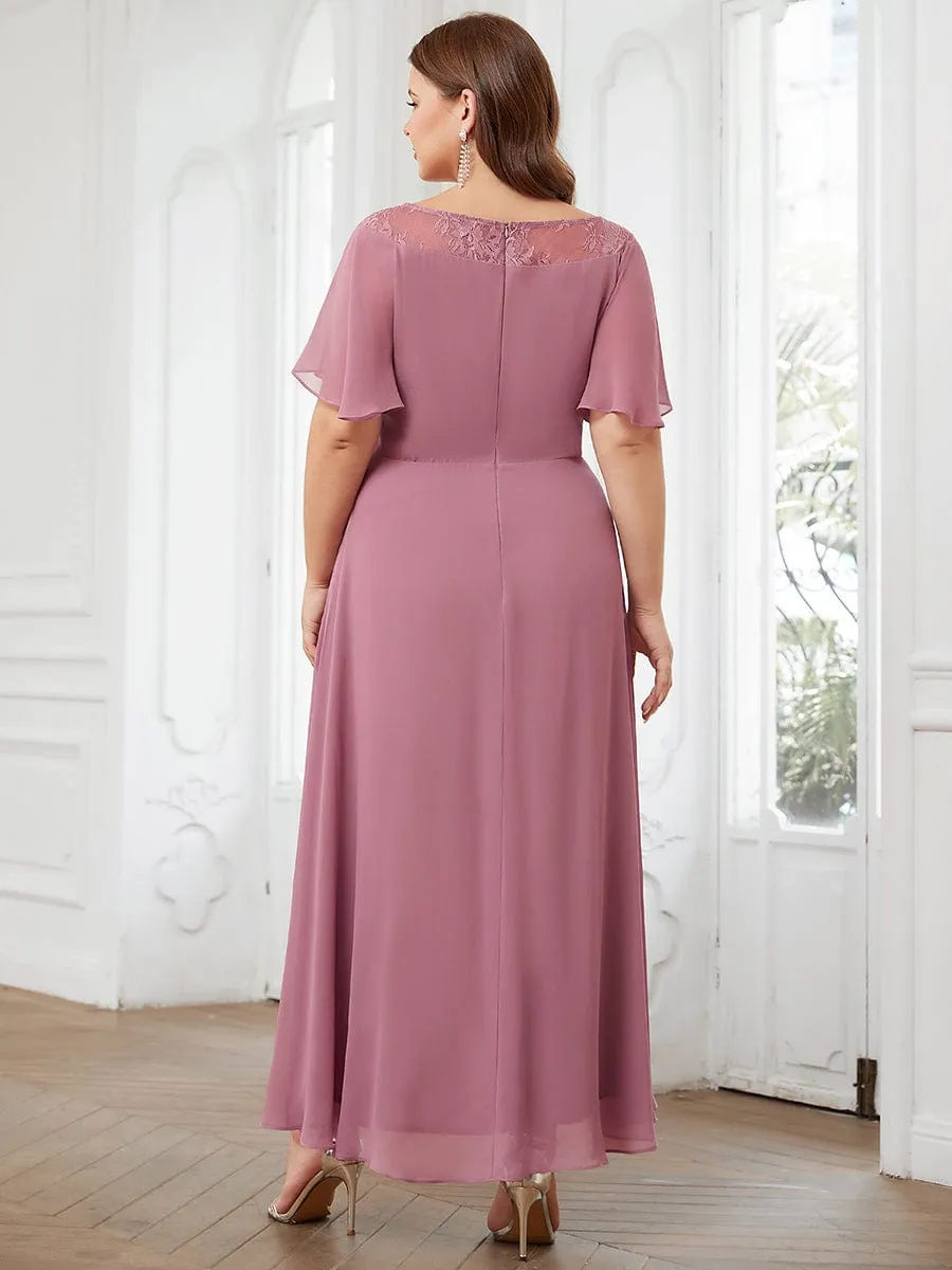 Roycebridal Connie high low mother of the bride dress in dusky rose Express NZ wide