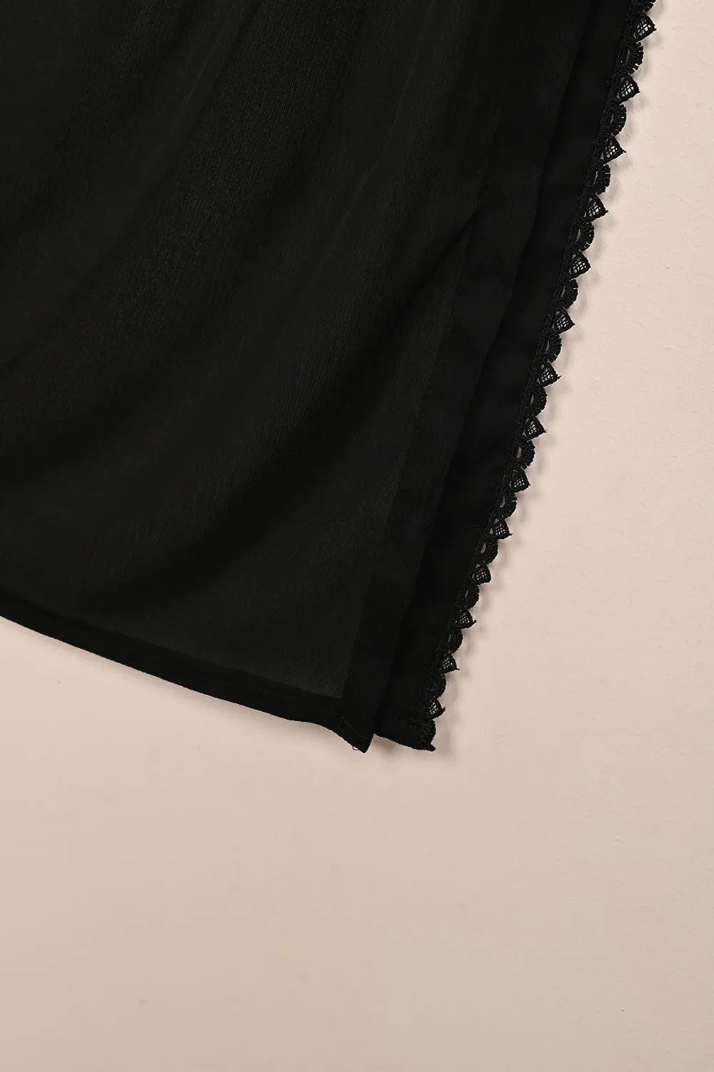 RTW-219-Black -  3Pc Ready to Wear Embroidered Chiffon Dress