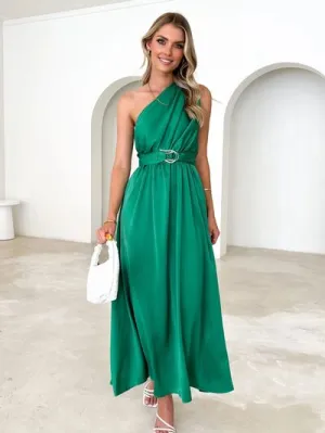 Ruched One Shoulder Dress
