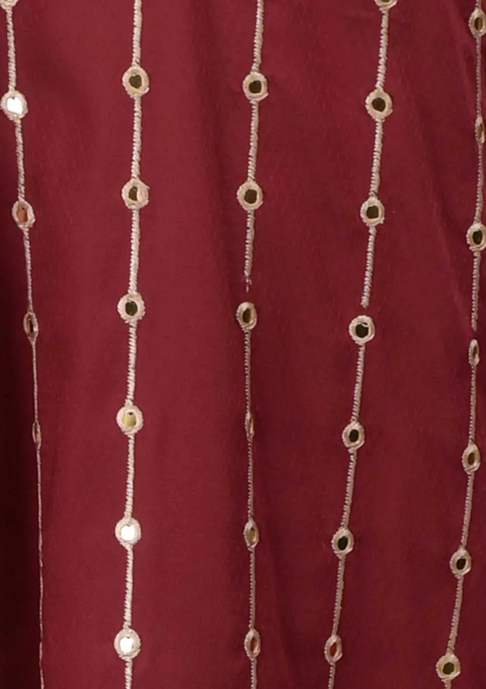 SEC-2B-Maroon - 3Pc Stitched Cotton Embroidered Dress