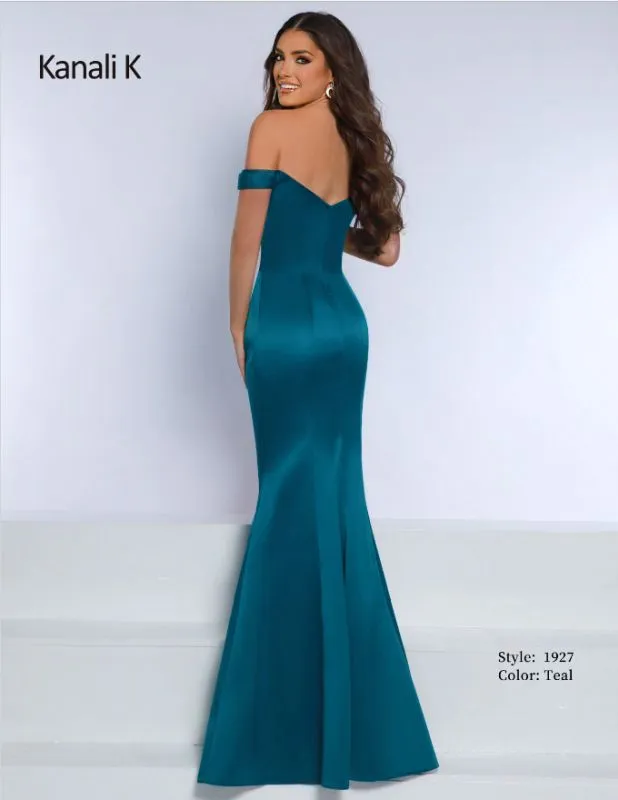 Size 12 Kanali K 1927 Teal Bridesmaid Dress