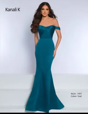 Size 12 Kanali K 1927 Teal Bridesmaid Dress