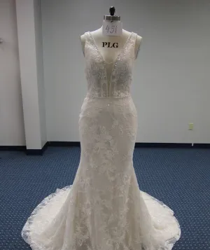 Size 6 Kenneth Winston 431 Ivory/Champagne Gown
