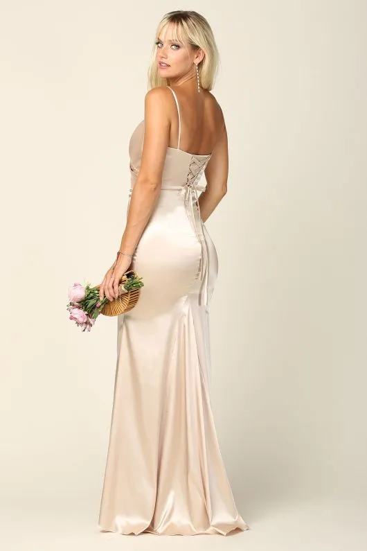 Size M Eva 3409 Champagne Bridesmaid Dress