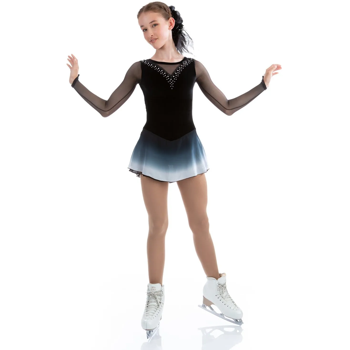 Skautkjóll - Faded Dress Black Beaded