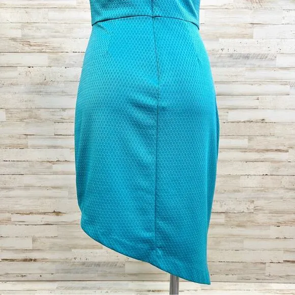 Slate &amp; Willow Asymmetrical Off the Shoulder Dress Womens Size M Teal Jersey