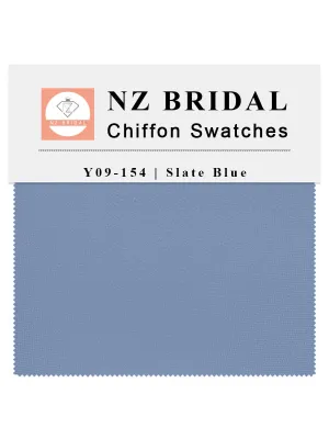 Slate Blue Fabric Swatch Samples Chiffon