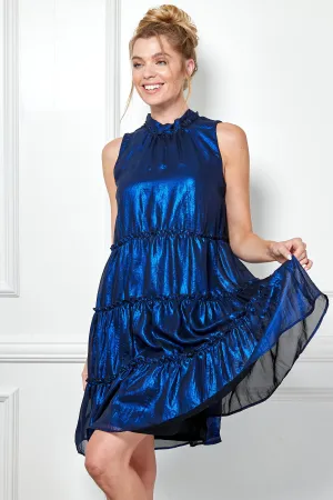 Sleeveless Three Tier Tie Back Dress