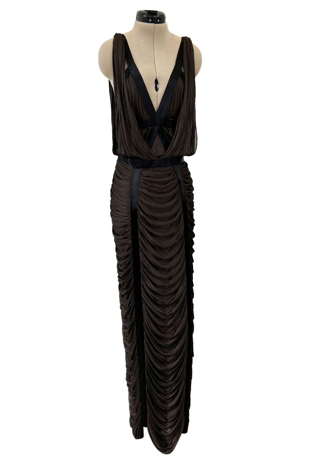 Spring 2003 Yves Saint Laurent by Tom Ford Runway Dress w Soft Gathered Detailing