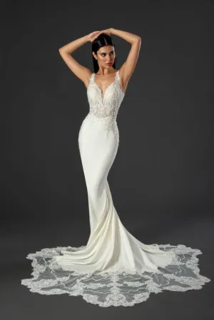 Stella Couture Size 12 21073 Off White Gown