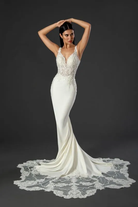Stella Couture Size 12 21073 Off White Gown