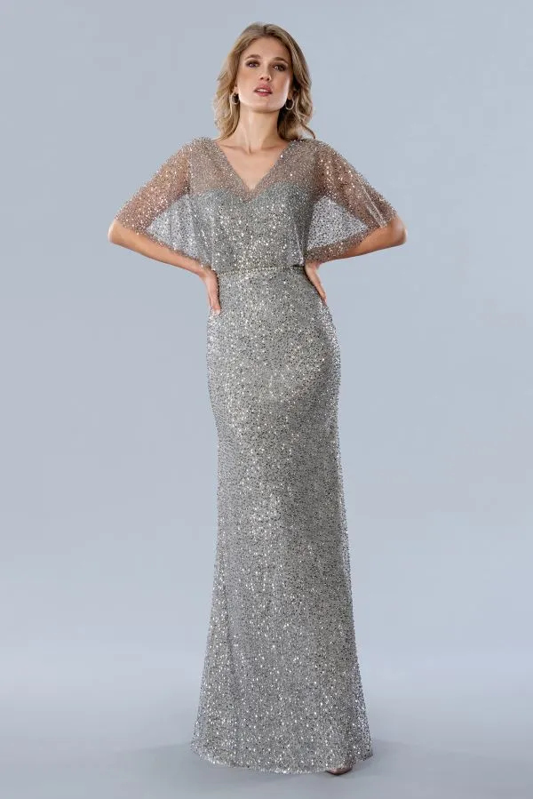 Stella Couture Size 14 23353 Navy Mother of Bride Dress