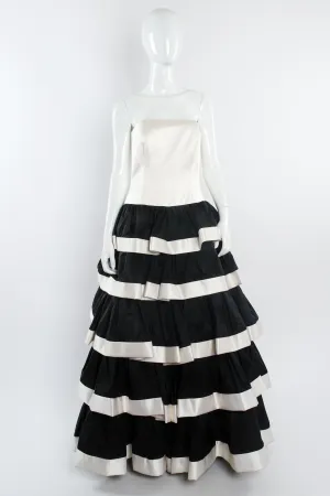 Strapless Tiered Ball Gown