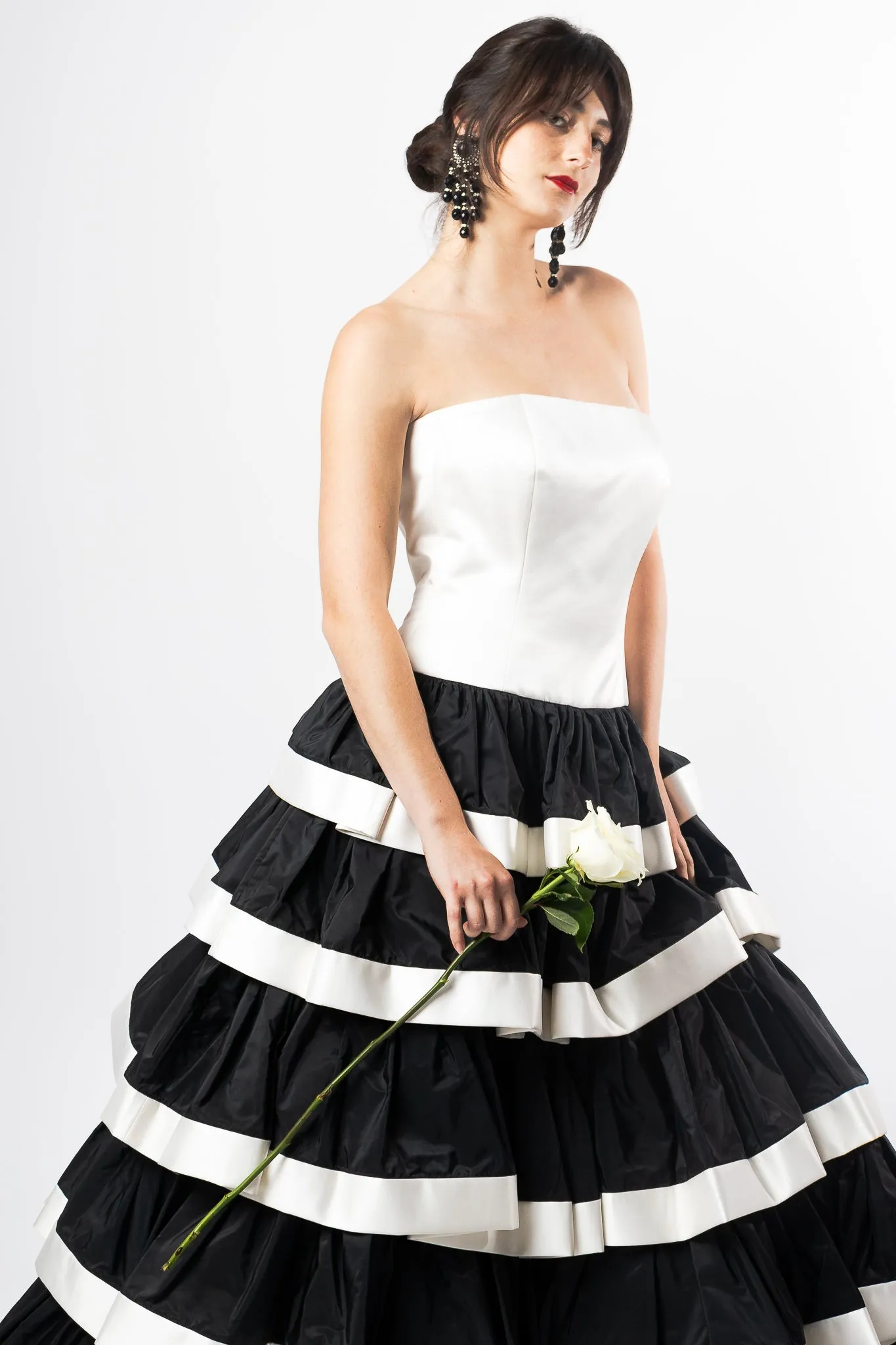 Strapless Tiered Ball Gown