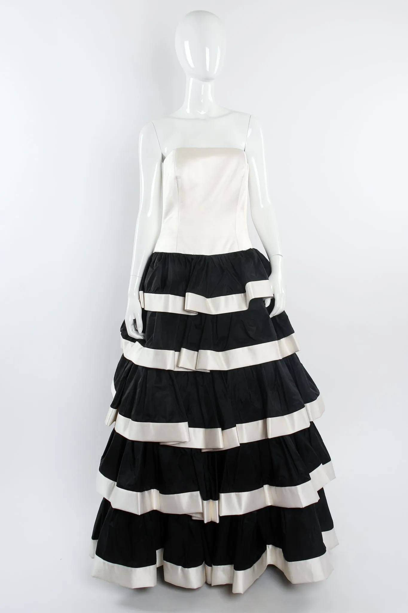 Strapless Tiered Ball Gown