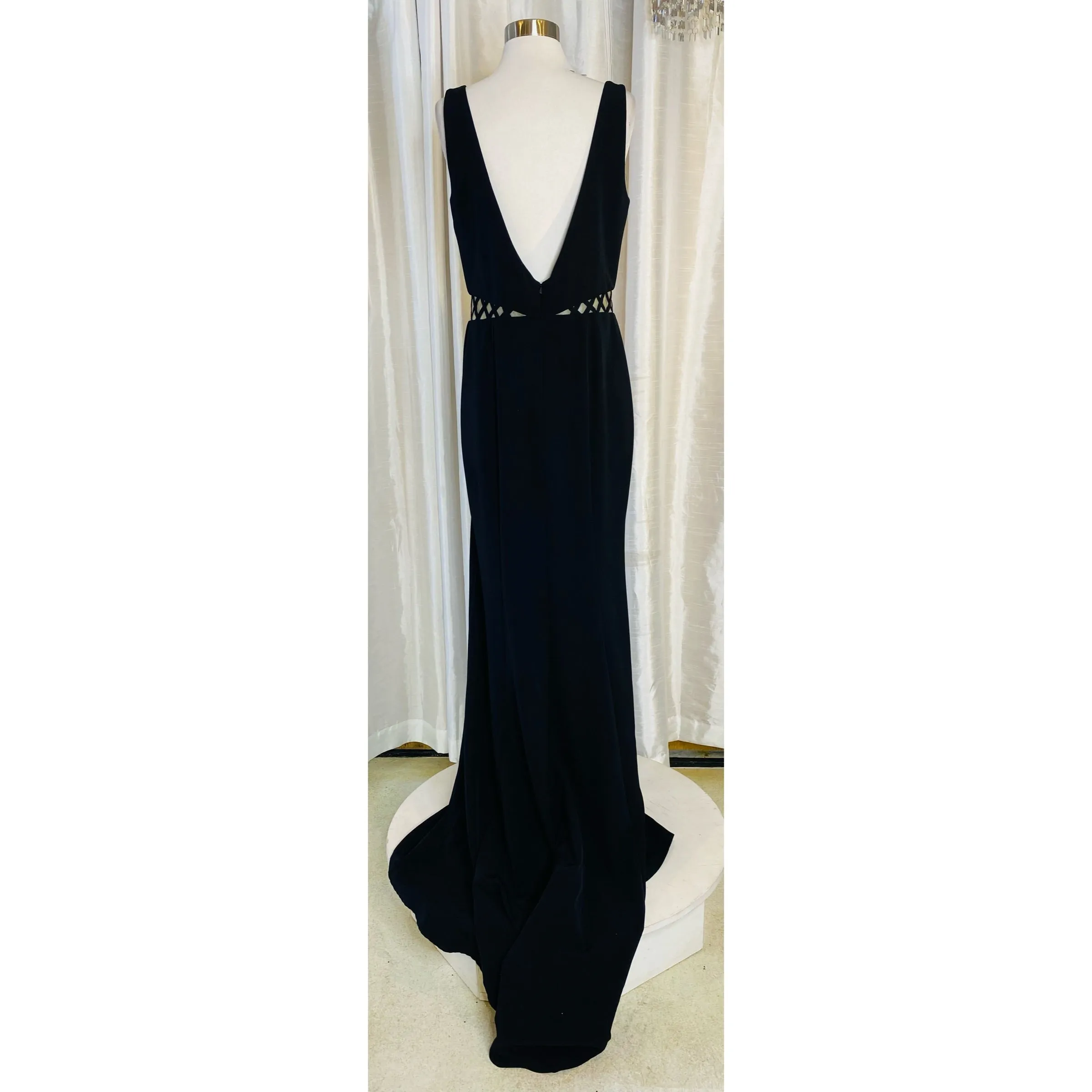 STUDIO 17 Style 12762 Long Gown Black Size 12 NWT