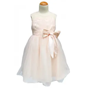 Sunshine Kids Lily Bustier Sweetheart Dress In Dainty Peach 3-7y