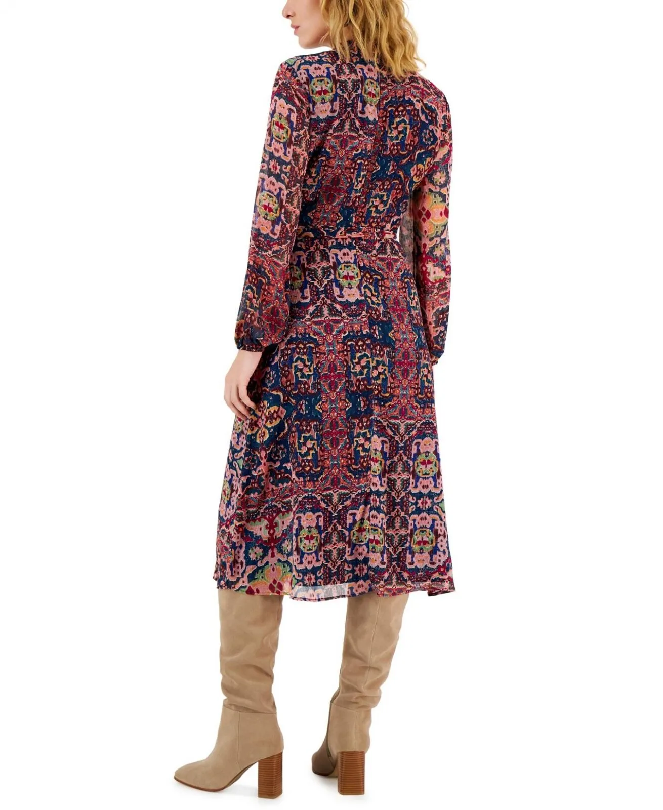 Tahari Asl Women's Tapestry-Print Chiffon Midi Dress 2AM205-T2