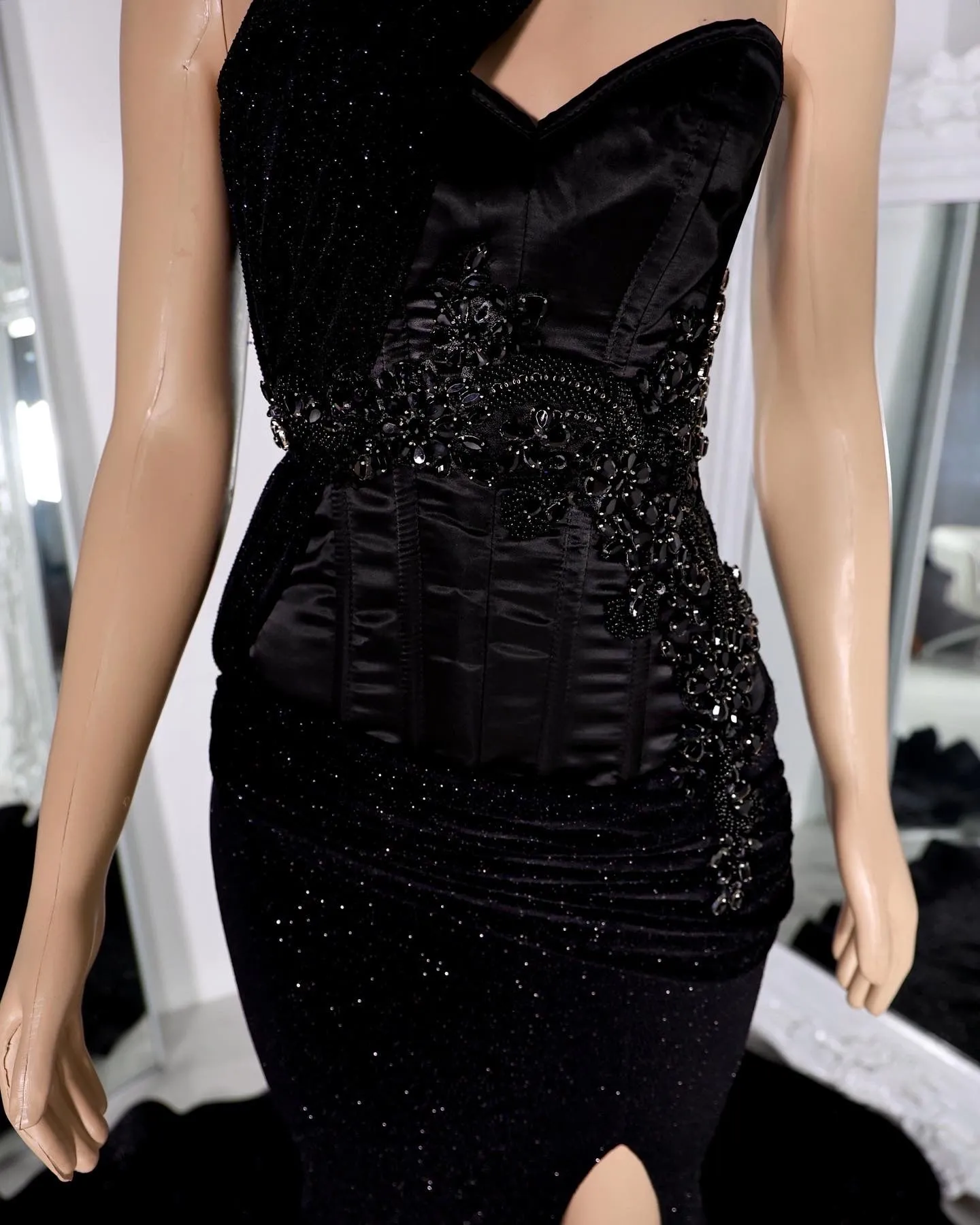 The Sheena Corset Glitter Gown