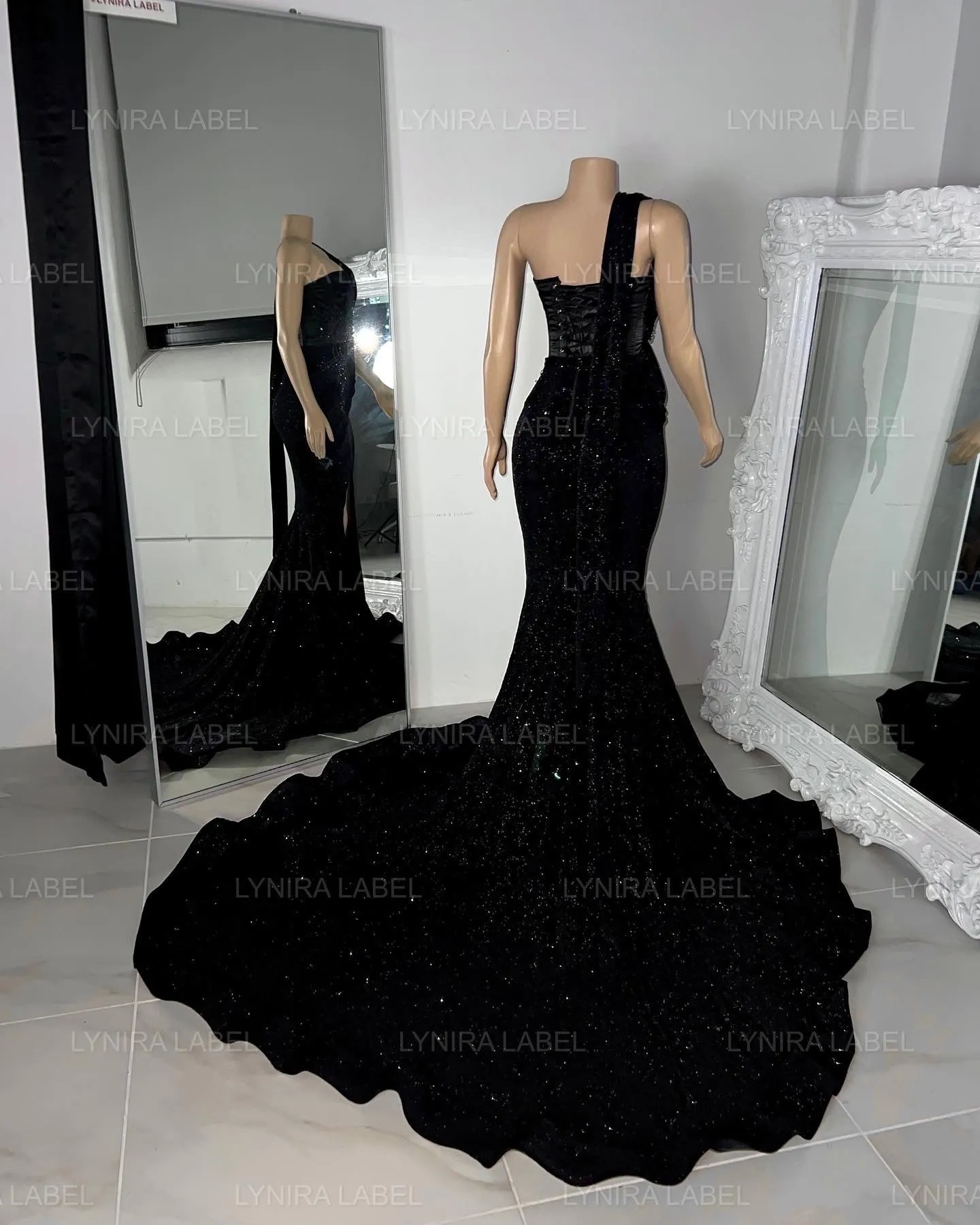 The Sheena Corset Glitter Gown