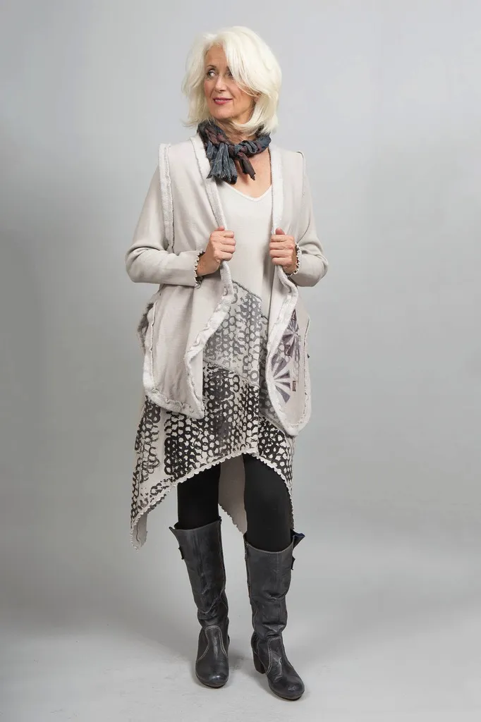 Thermal Asymmetrical Tunic Paloma Printed-Blue Fish Clothing