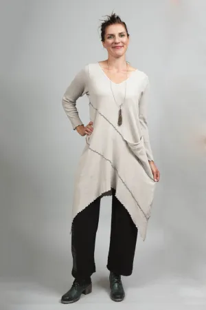 Thermal Asymmetrical Tunic Paloma UnPrinted-Blue Fish Clothing