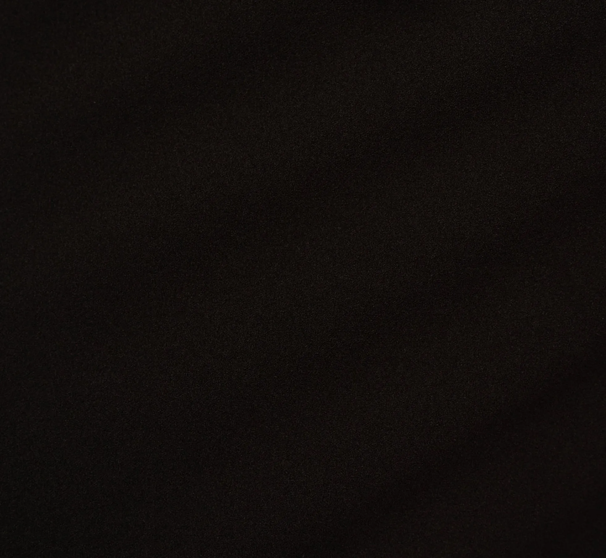 Three Quarter Sleeve Trapeze Dress With Ruffle Mock Neck In Black