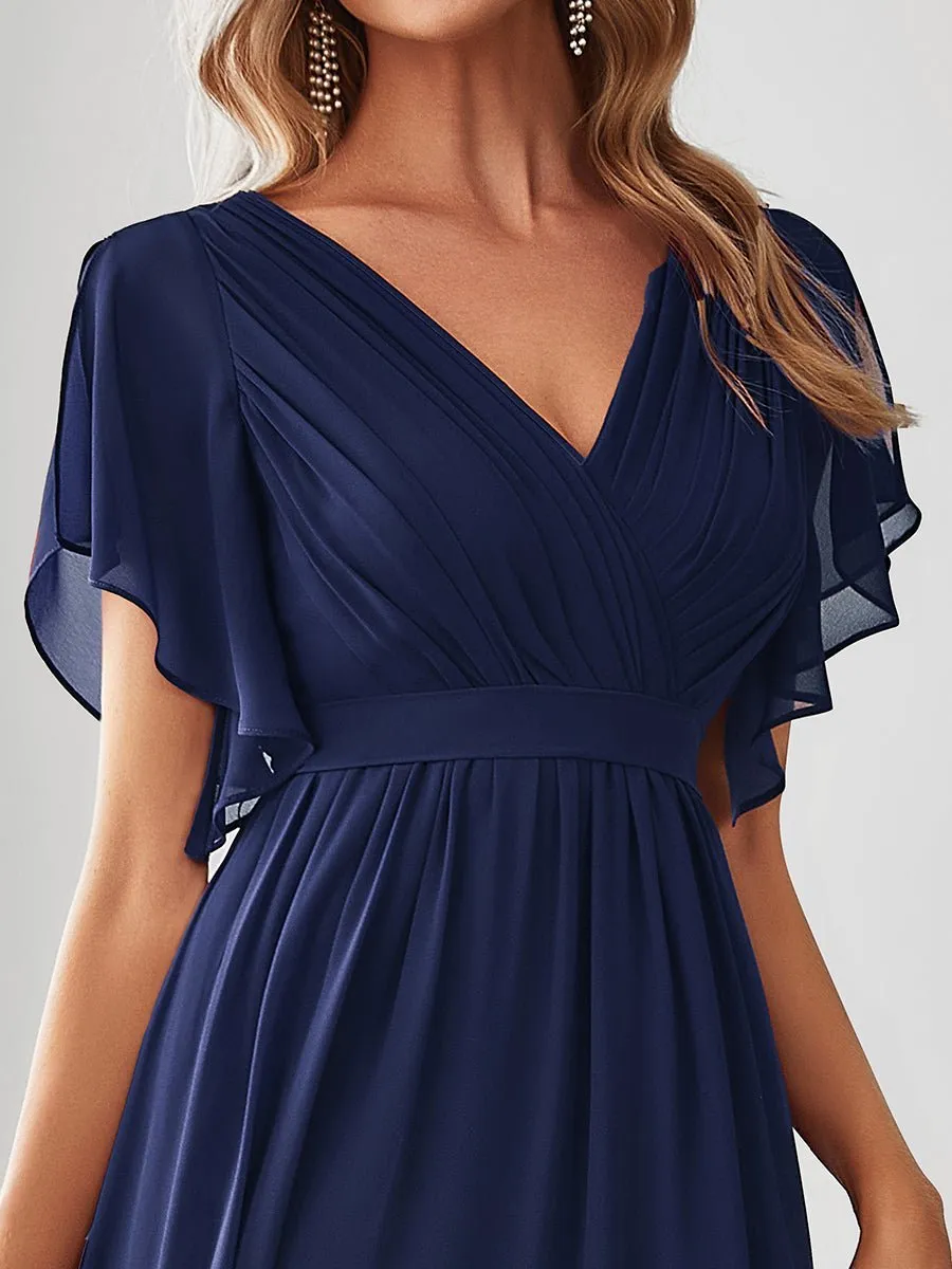 Tia chiffon bridesmaid dress in navy blue Express NZ wide