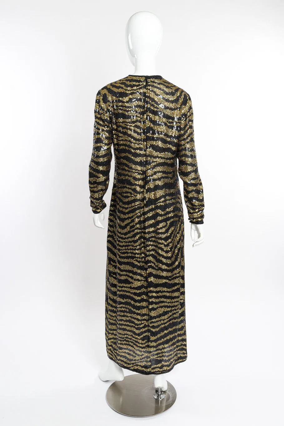 Tiger Sequin Sheath Gown