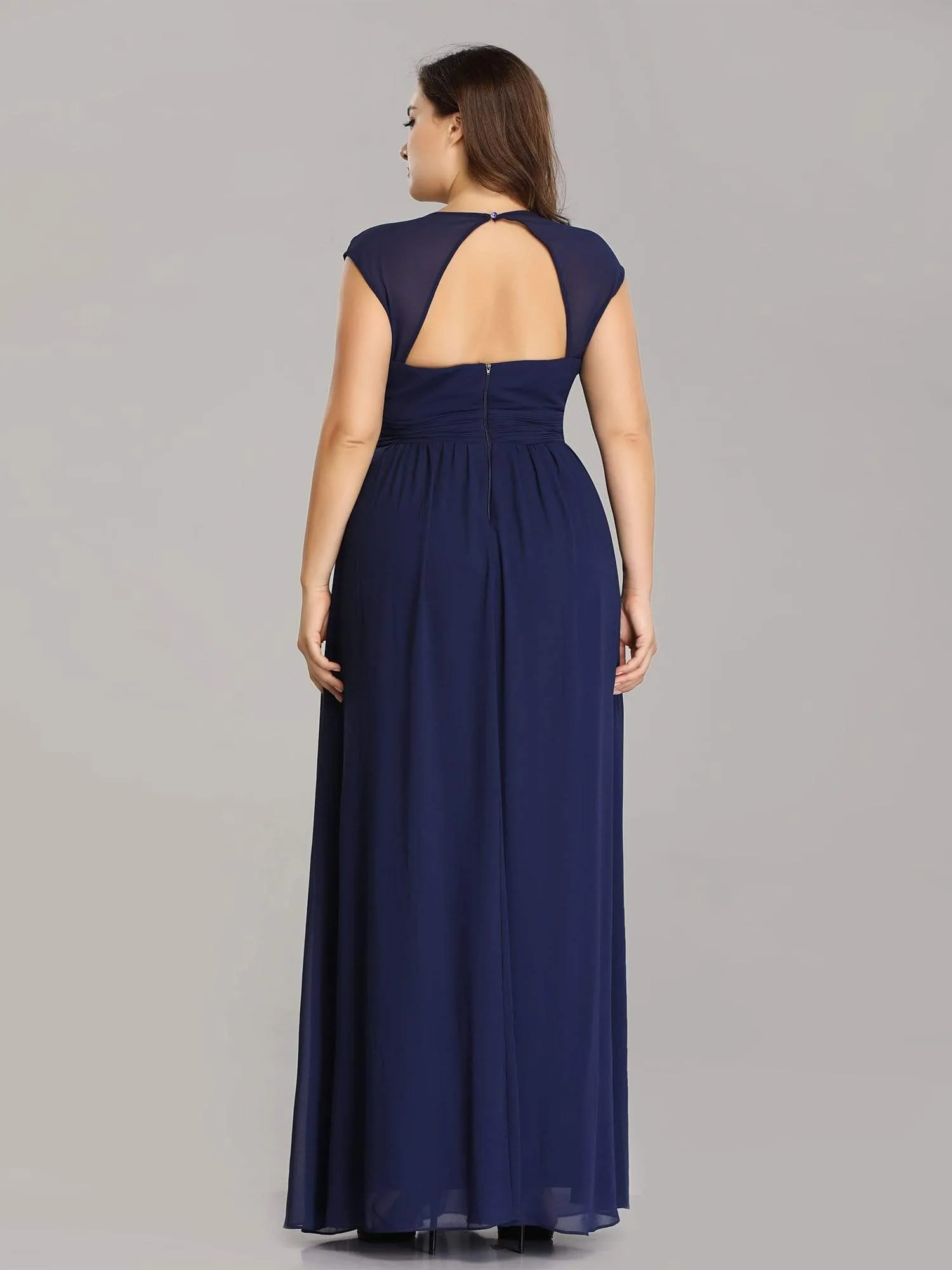Tina bling cut out back chiffon bridesmaid dress in navy Express NZ wide!
