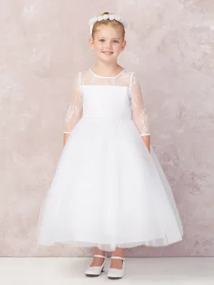Tip Top Kids Size 8 5664 Ivory Flower Girl Dress