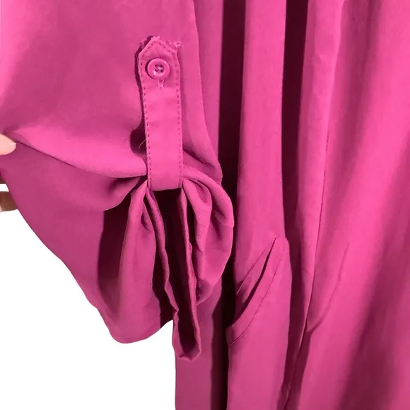 Torrid Long Sleeve Chiffon Trench Dress