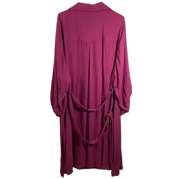 Torrid Long Sleeve Chiffon Trench Dress