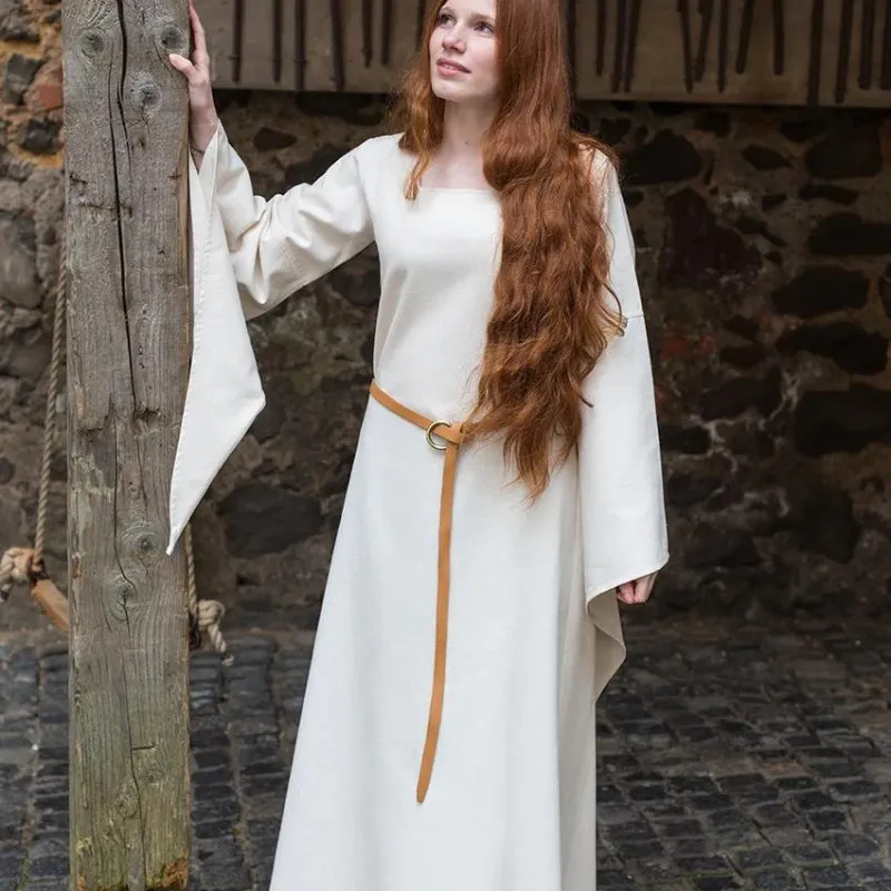 Trumpet sleeve Under dress Klara Natural