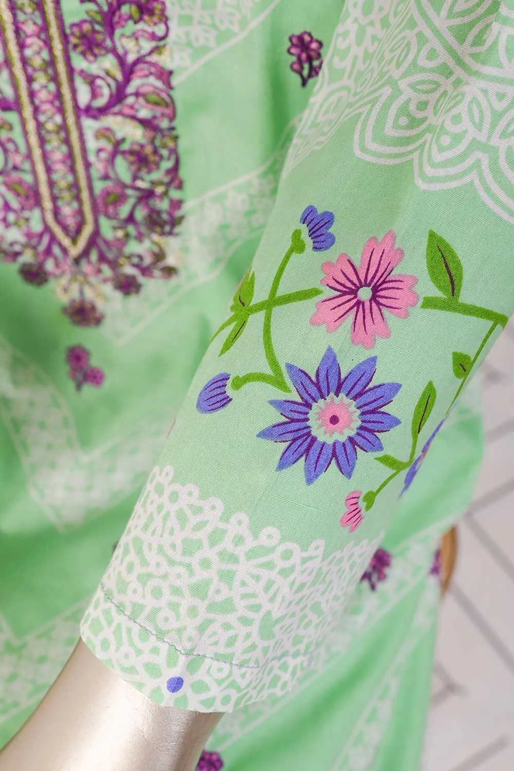 TSL-02 | Un-Stitched Embroidered Lawn Dress